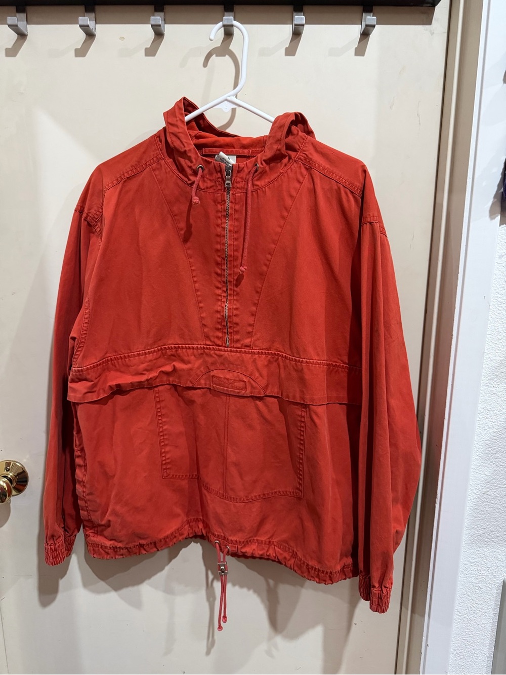 GAP Red Windbreaker Pullover with Hood